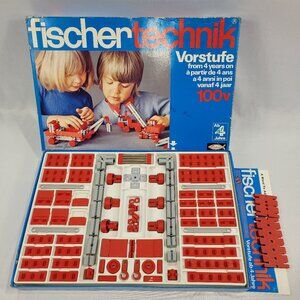 Fischertechnik 100V Vintage Toy Vehicle Construction Set 1970s German Block Set
